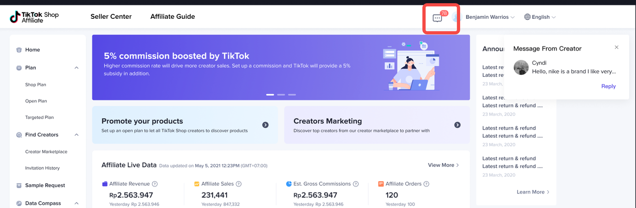 TikTok Shop英国/东南亚寻找达人合作-达人广场商家建联指南 TikTok Shop英国/东南亚寻找达人合作-达人广场商家建联指南