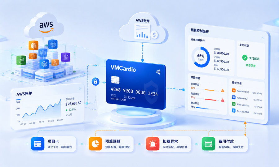 AWS企业账单怎么管理？虚拟卡、扣费失败与团队预算控制指南